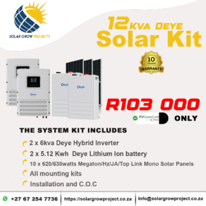 12 kva Deye Hybrid Solar system